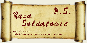 Maša Soldatović vizit kartica